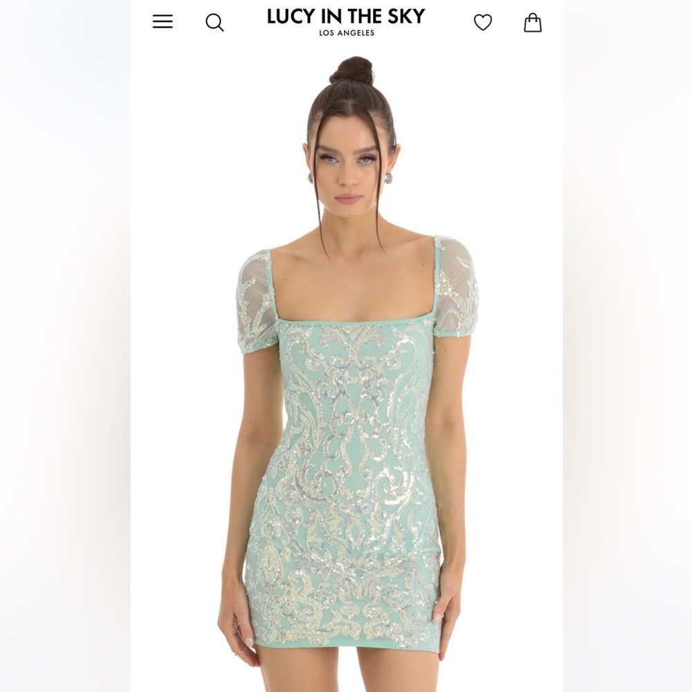 Lucy in the Sky Mint Sequin Dress